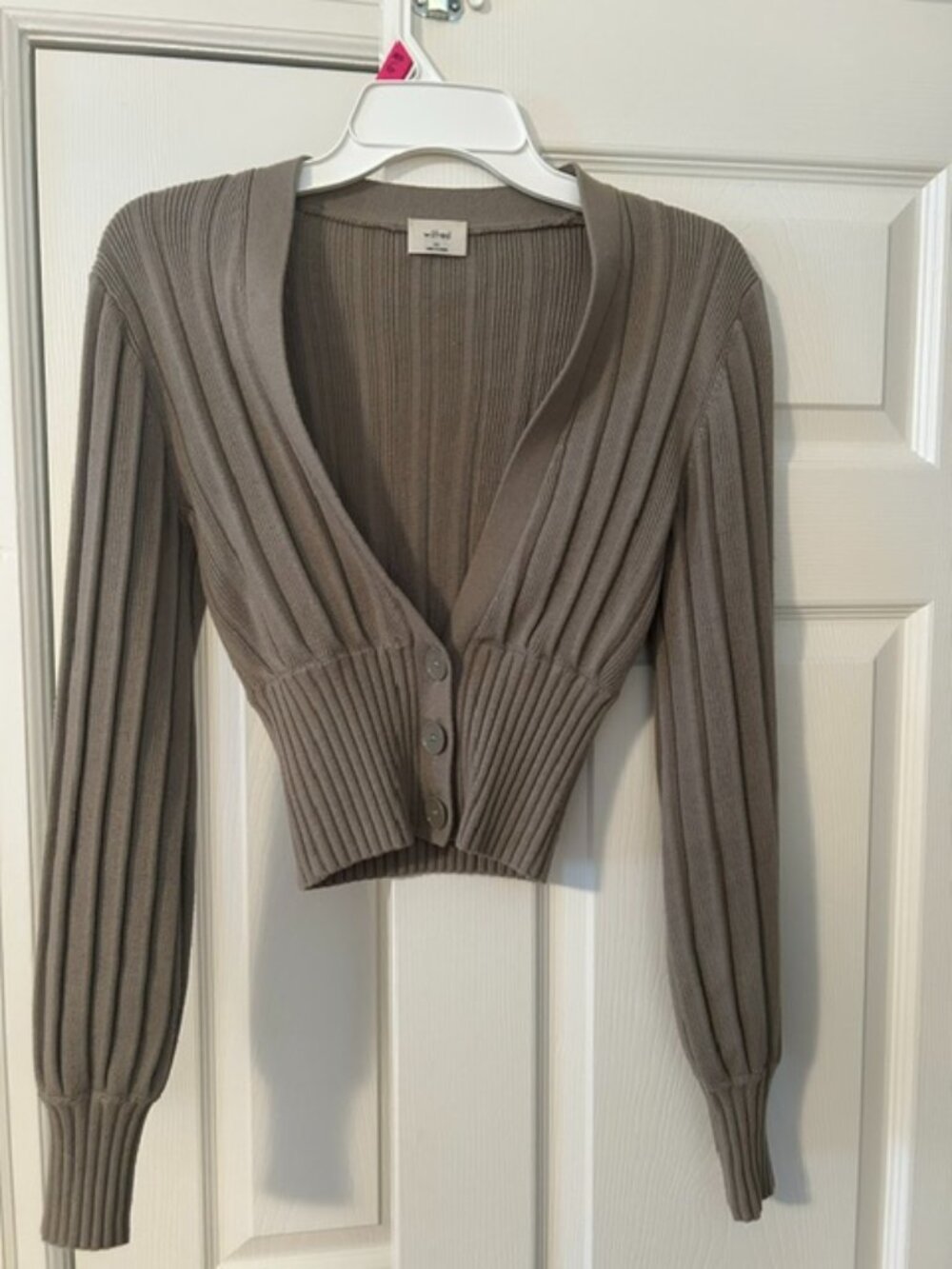 Aritzia Cropped Cardigan Sage Green Size XS